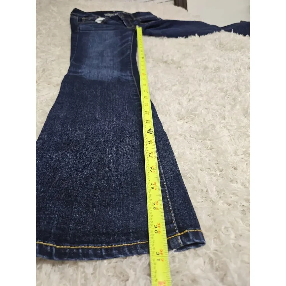 American Eagle Kick Boot Stretch Jeans Womens 6 Regular Dark Wash Blue Western
